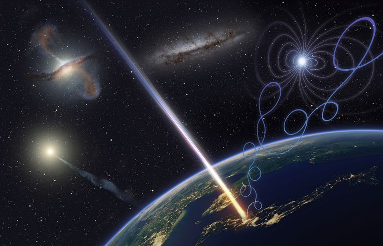 A particle with a very high amount of energy crashes into the Earth, and no one understands where it came from