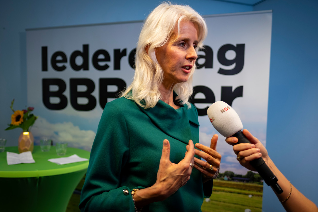 Mona Keijzer wordt gepresenteerd als premierskandidaat voor BBB. Beeld David van Dam / de Volkskrant