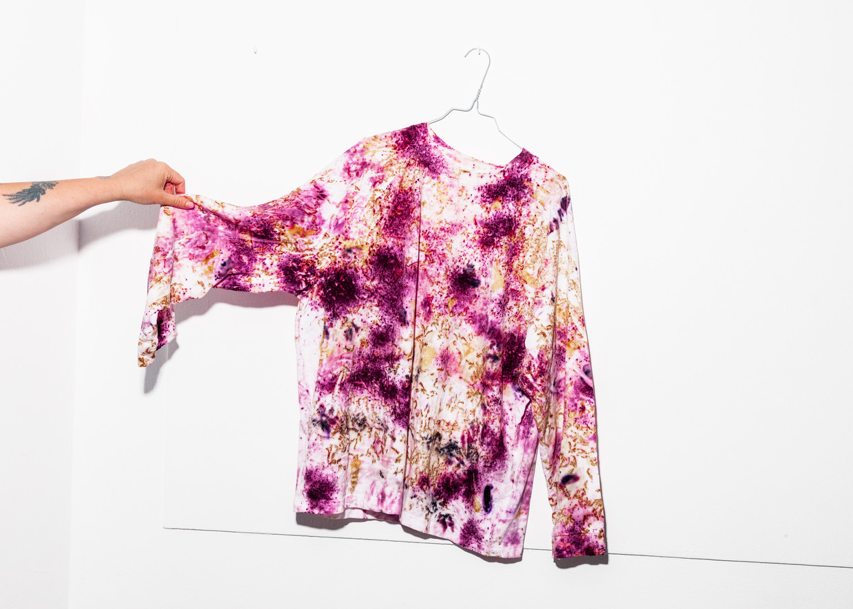 Tie dye shirt online roze